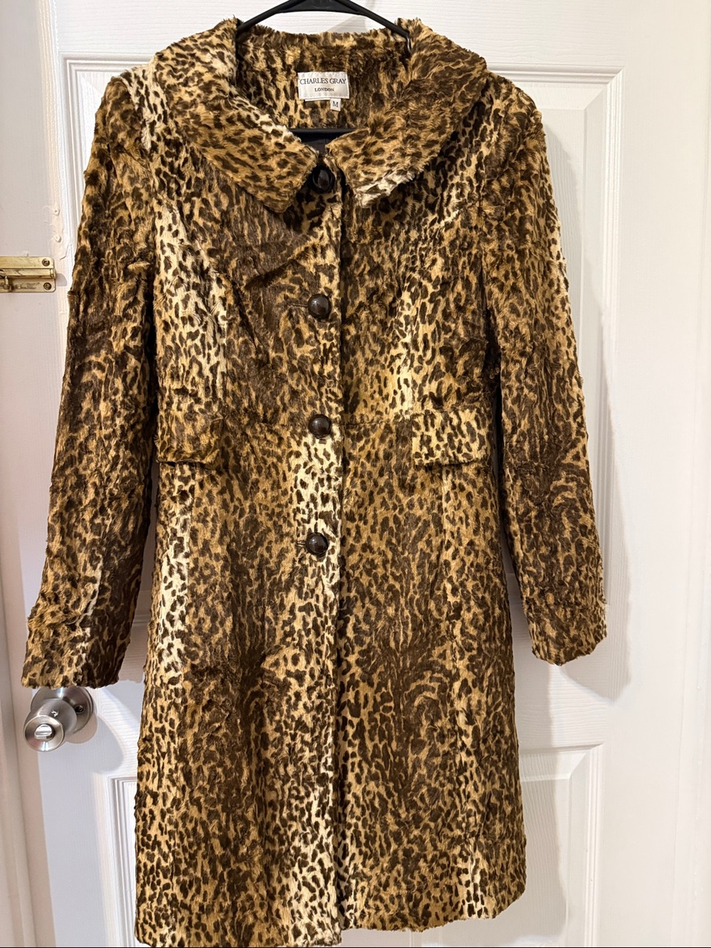Vintage Charles Gray of London Med Women’s Leopard Print
Faux Fur Coat - Brown